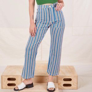 Big Bud Press Work Pants Blue/Yellow Stripe